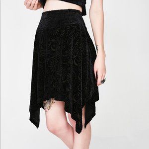 Killstar Etta velvet burnout skirt SZ M witch goth
